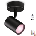 WiZ - Точковий LED RGBW світильник з регулюванням яскравості IMAGEO 1xGU10/4,9W/230V CRI 90 Wi-Fi чорний