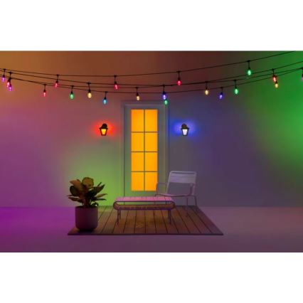 WiZ - Уличный светодиодный настенный RGBW-светильник с регулированием яркости LED/9,5W/230V 2700-5000K IP44 Wi-Fi