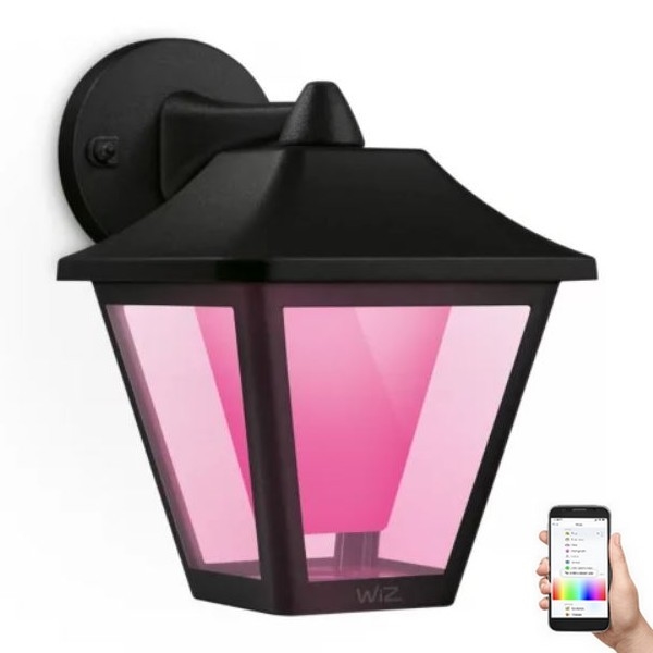 WiZ - Уличный светодиодный настенный RGBW-светильник с регулированием яркости LED/9,5W/230V 2700-5000K IP44 Wi-Fi