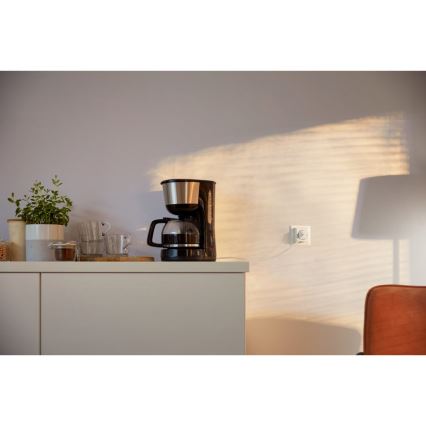 WiZ - Умная розетка F 2300W + ваттметр Wi-Fi SCHUKO