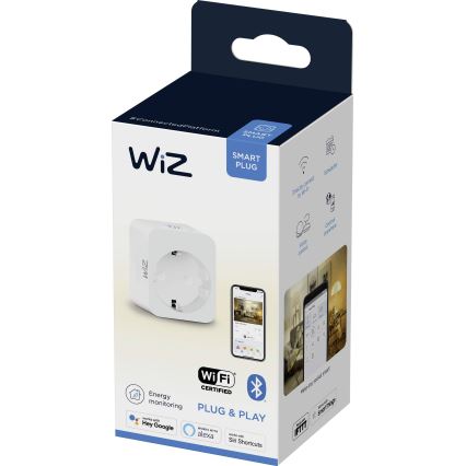 WiZ - Умная розетка F 2300W + ваттметр Wi-Fi SCHUKO
