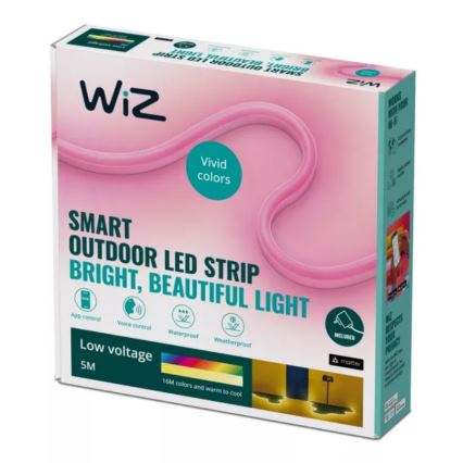 WiZ - Вулична LED RGBW стрічка з регулюванням яскравості 5 м LED/24W/230V 2700-5000K Wi-Fi IP65
