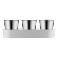 WMF - Горшок для выращивания трав с самополивом 3 шт. GOURMET белый/нержавеющая сталь