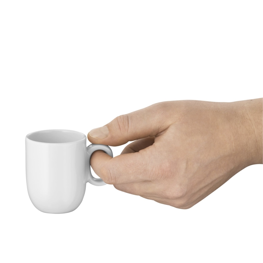 WMF - НАБІР 2x Чашка для еспресо з підставкою BARISTA біла