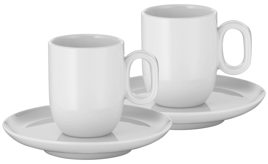 WMF - НАБІР 2x Чашка для еспресо з блюдцем BARISTA білий