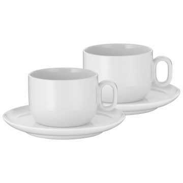 WMF - НАБІР 2x Чашка для капучино з блюдцем BARISTA 160 мл білий