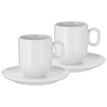 WMF - НАБІР 2x Чашка для кави Caffe Crema з блюдцем BARISTA 170 мл білий