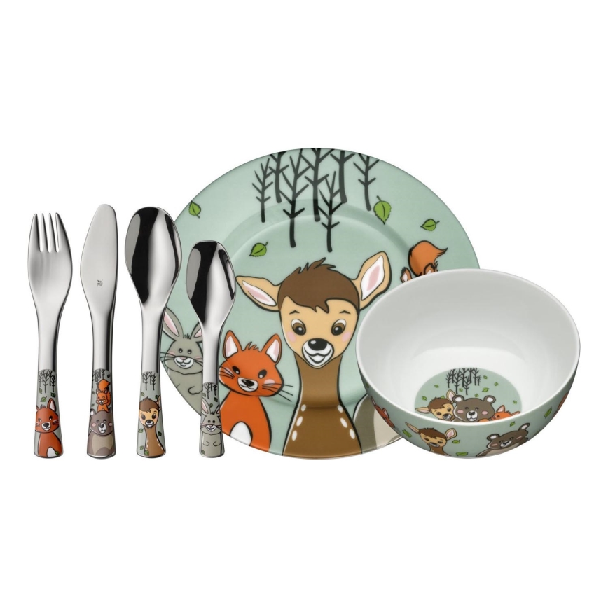 WMF - Набір дитячого посуду та столових приборів FOREST FRIENDS 6шт.