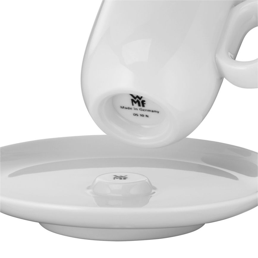 WMF - НАБОР 2x Чашка для эспрессо с блюдцем BARISTA белый