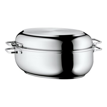 WMF - Овальная жаровня с крышкой  41x28,5 x18 см нержавеющая сталь