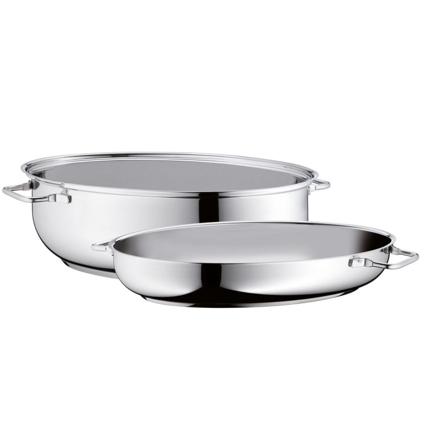 WMF - Овальная жаровня с крышкой  41x28,5 x18 см нержавеющая сталь