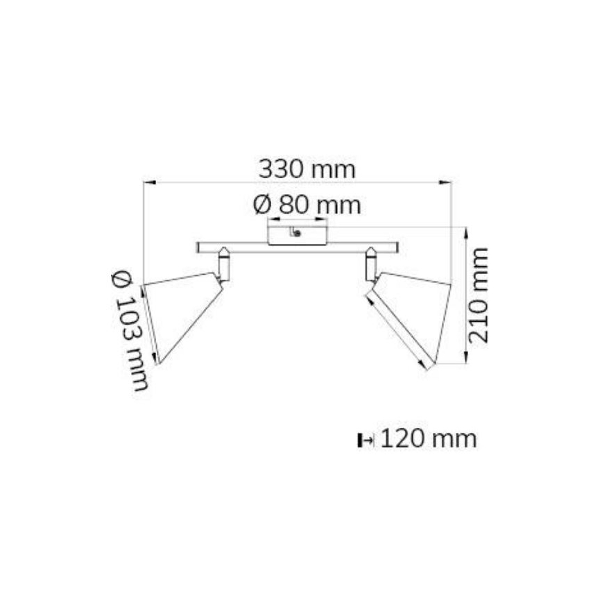 Wofi 10158 - Точковий світильник GLORIA 2xE14/28W/230V