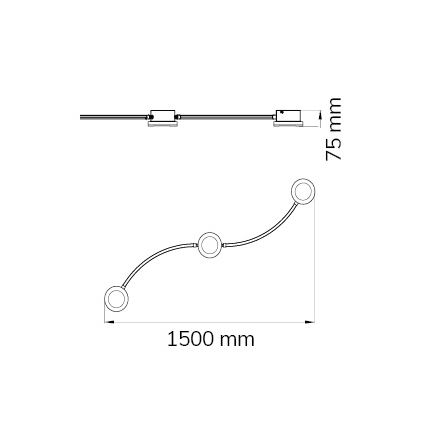 Wofi 10184 - Точковий LED світильник з регулюванням яскравості LIMA 3xLED/7W/230V 3000K