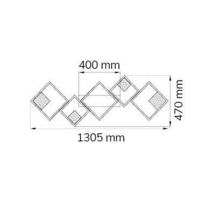 Wofi 10691 - Светодиодная припотолочная люстра с регулированием яркости JADE LED/45W/230V
