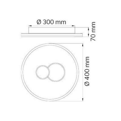 Wofi 11246 - Светодиодный потолочный светильник с регулированием яркости NADRA LED/27W/230V