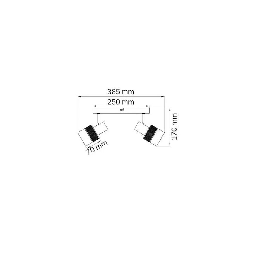 Wofi 11650 - Точечный светильник DORAL 2xE14/28W/230V