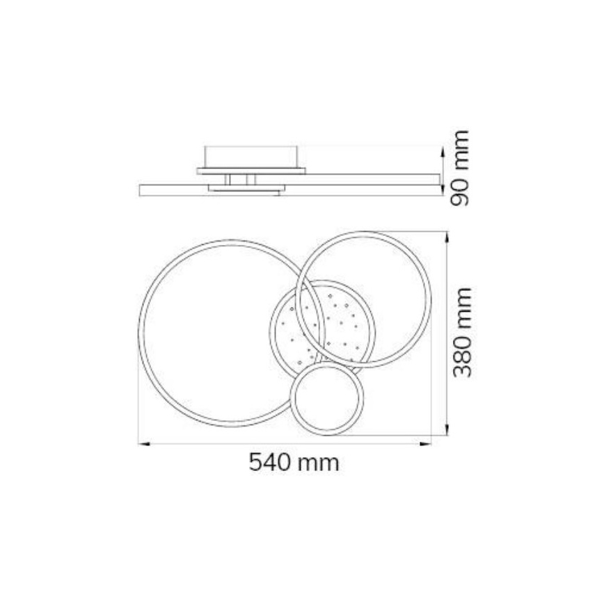 Wofi 11657 - Пристельова LED люстра з регулюванням яскравості KIAH LED/32,5W/230V 3000K