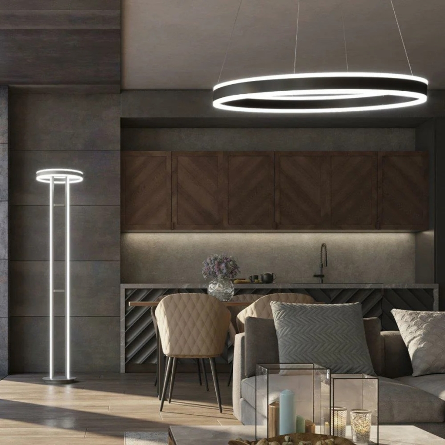 Wofi 12147 - Світлодіодна підвісна люстра з регулюванням яскравості KEMI LED/73W/230V 3000K + пульт дистанційного керування