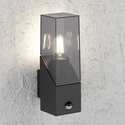 Wofi 12224 - Уличный настенный светильник с датчиком MARCOS 1xE27/23W/230V IP54