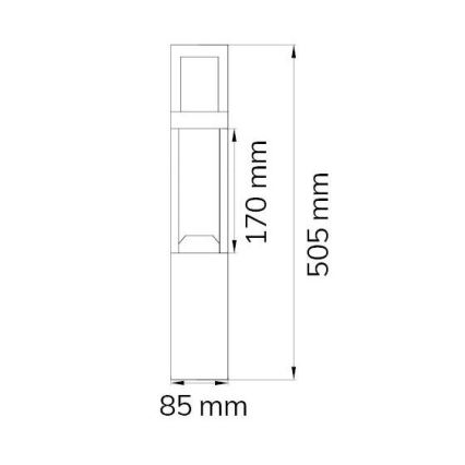 Wofi 12228 - Светодиодная уличная лампа SIERRA LED/10W/230V IP54 50,5 см