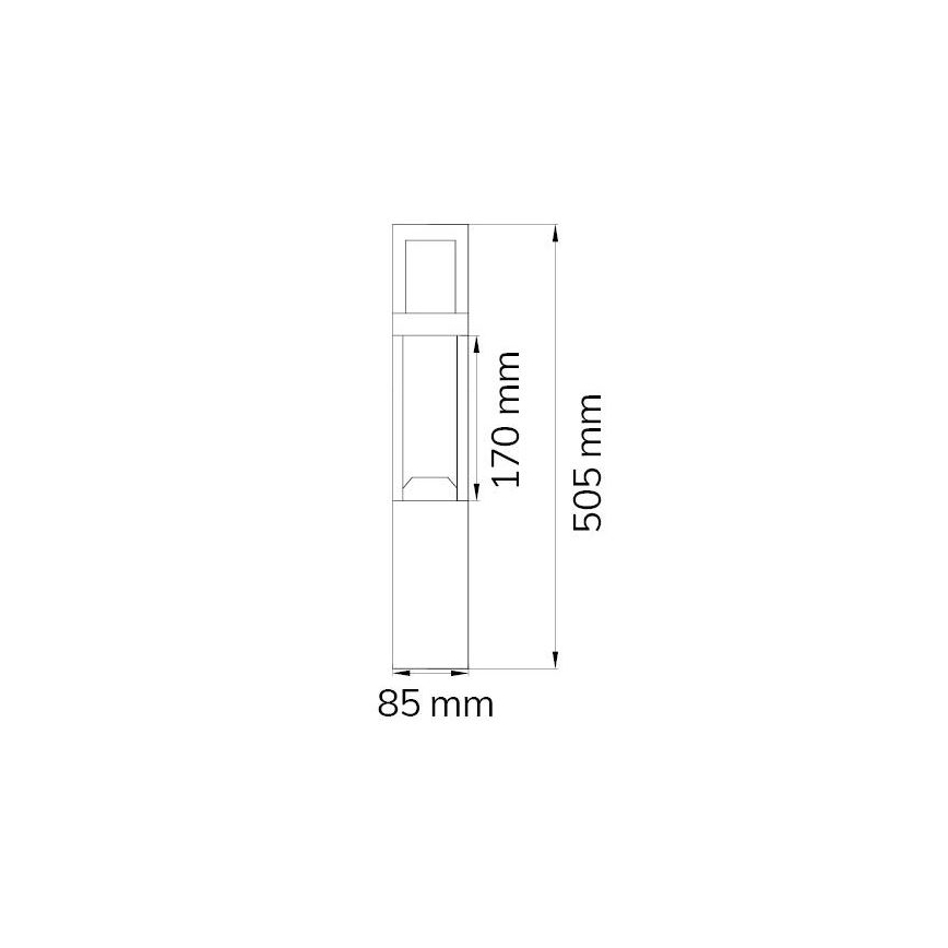 Wofi 12228 - Вулична світлодіодна лампа SIERRA LED/10W/230V IP54 50,5 cm