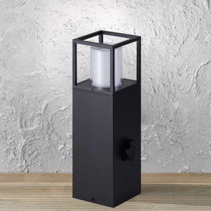 Wofi 12233 - Вулична LED лампа з розеткою FILIA LED/8,5W/230V IP54 50 см SCHUKO