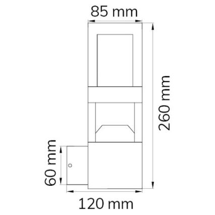 Wofi 12244 - Вуличний світлодіодний настінний світильник SIERRA LED/10W/230V IP54