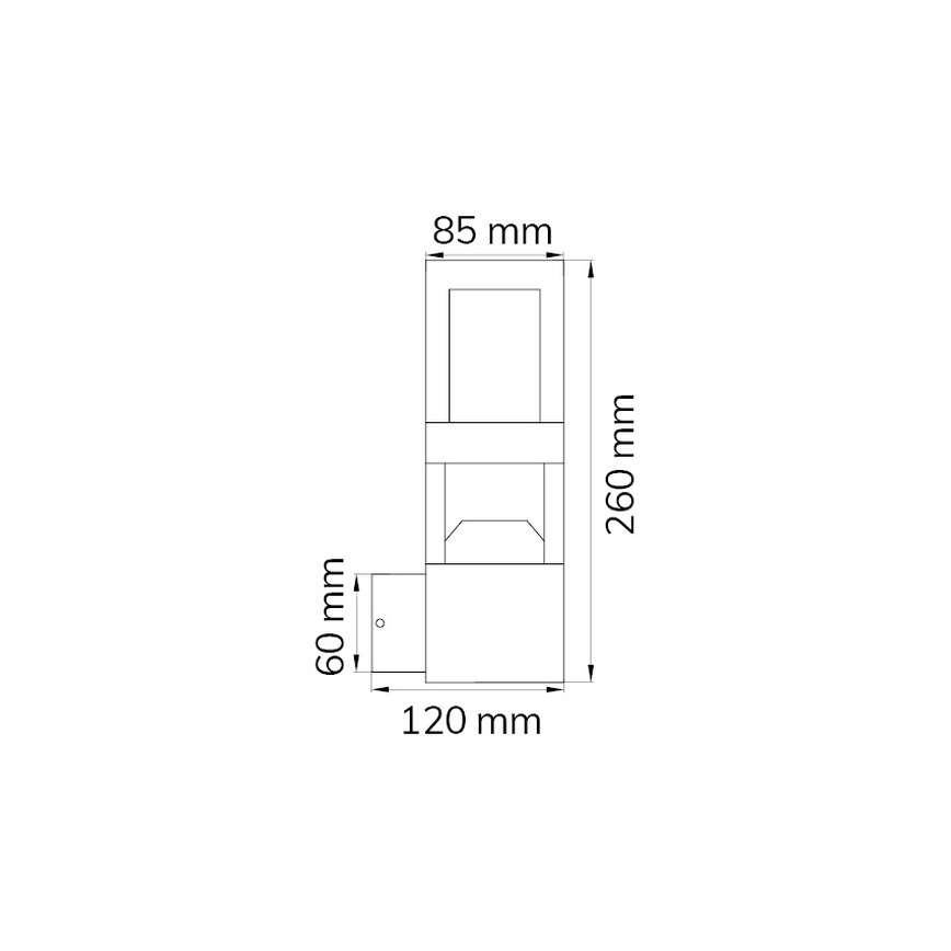 Wofi 12244 - Вуличний світлодіодний настінний світильник SIERRA LED/10W/230V IP54