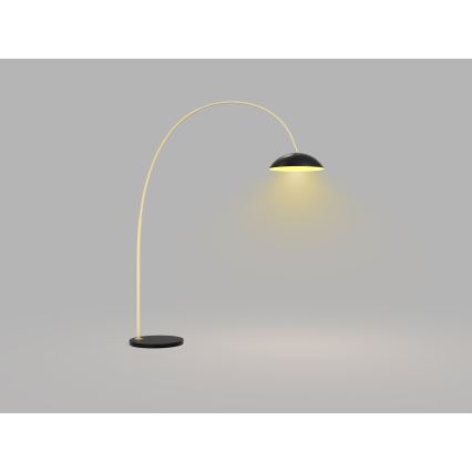 Wofi 3001-104 - Светодиодный торшер с регулированием яркости ROSCOFF LED/21W/230V черный/золотистый
