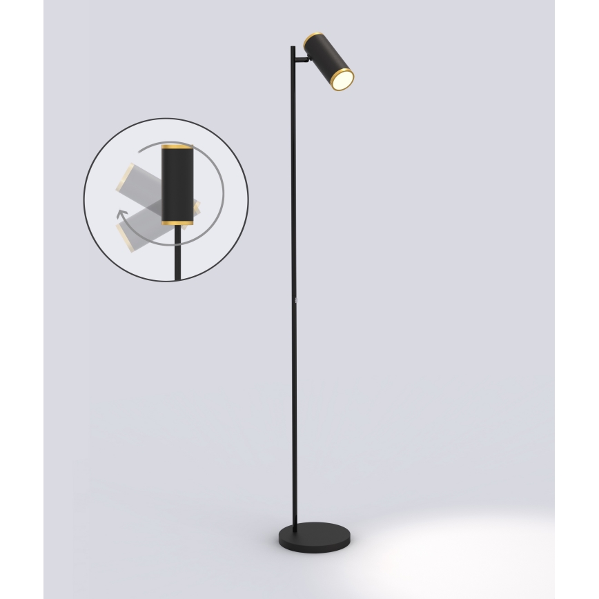 Wofi 3003-104 - LED Торшер з регулюванням яскравості TOULOUSE LED/10W/230V чорний/золотий