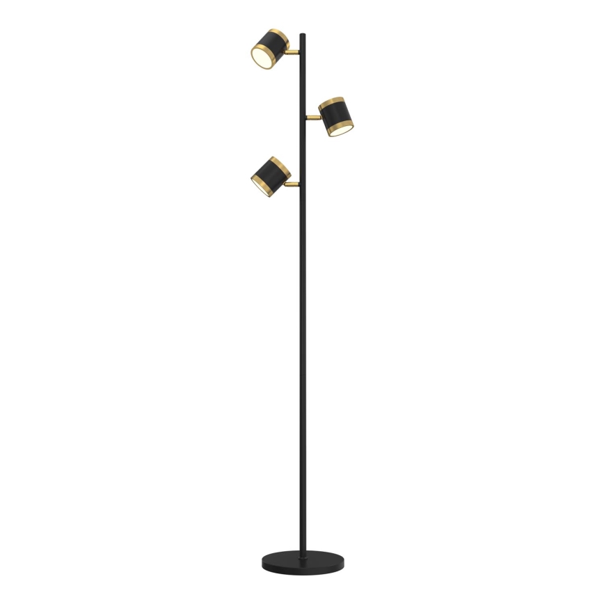 Wofi 3003-304S - Светодиодный торшер с регулированием яркости TOULOUSE LED/21W/230V черный/золотистый