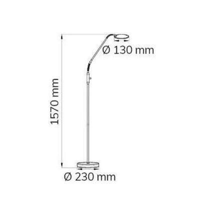 Wofi 3006.01.64.9000 - Светодиодный торшер с регулированием яркости TWIN LED/4,6W/230V