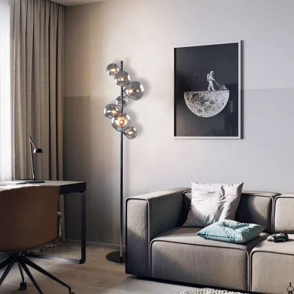 Wofi 3014-705W - Светодиодный торшер VILLA 7xG9/3W/230V черный