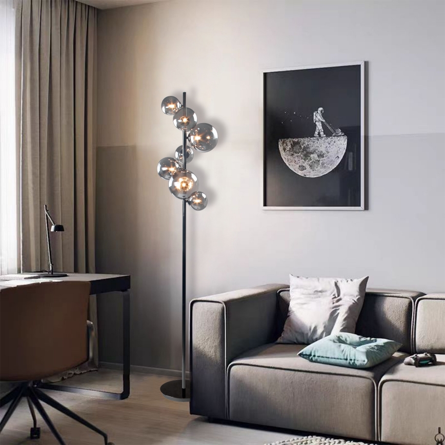 Wofi 3014-705W - Світлодіодний торшер VILLA 7xG9/3W/230V чорний