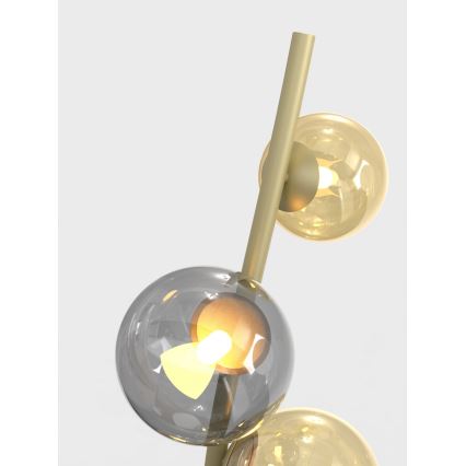 Wofi 3014-904 - Светодиодный торшер NANCY 9xG9/3,5W/230V золотистый/серый
