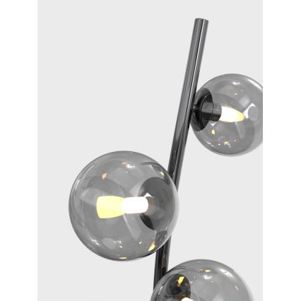 Wofi 3014-905 - Светодиодный торшер NANCY 9xG9/3,5W/230V черный хром