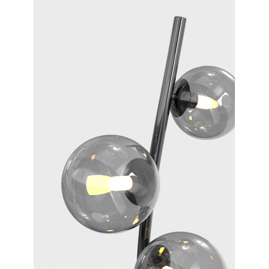Wofi 3014-905 - Светодиодный торшер NANCY 9xG9/3,5W/230V черный хром