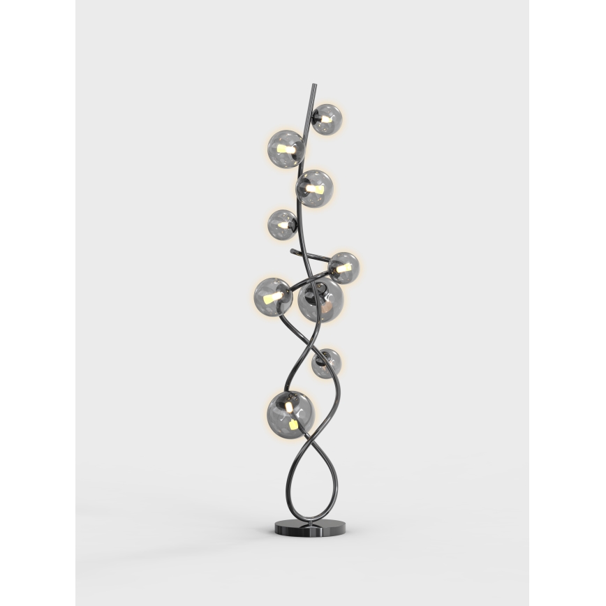 Wofi 3014-905 - Светодиодный торшер NANCY 9xG9/3,5W/230V черный хром