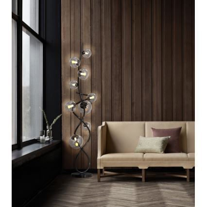 Wofi 3014-905 - Світлодіодний торшер NANCY 9xG9/3,5W/230V чорний хром