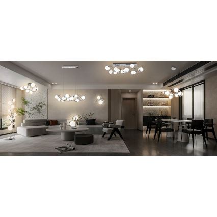 Wofi 3014-907 - Світлодіодний торшер NANCY 9xG9/3,5W/230V глянцевий хром