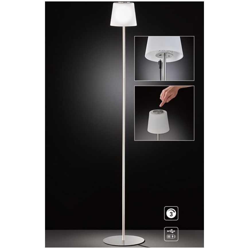 Wofi 3015.01.64.9000 - Светодиодный сенсорный торшер с регулировкой яркости GENK LED/2W/5V 2000 мАч