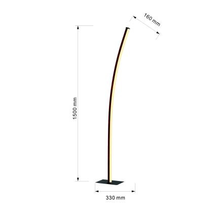 Wofi 3020-106 - LED Торшер з регулюванням яскравості BOLOGNA LED/21W/230V
