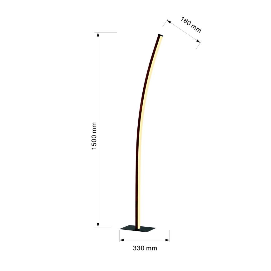 Wofi 3020-106 - LED Торшер з регулюванням яскравості BOLOGNA LED/21W/230V