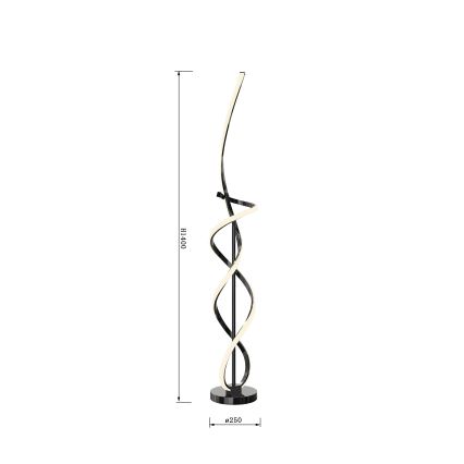 Wofi 3134-105 - Светодиодный торшер с регулированием яркости INDIGO LED/31W/230V черный хром