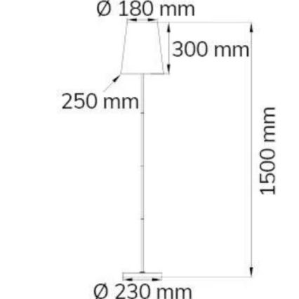 Wofi 3329.01.10.6000 - Торшер FYNN 1xE27/60W/230V черный