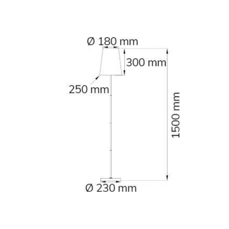 Wofi 3329.01.10.6000 - Торшер FYNN 1xE27/60W/230V чорний