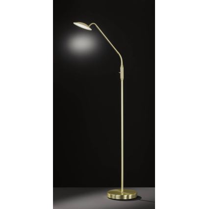 Wofi 3446.01.32.7000 - Светодиодный торшер с регулированием яркости ORTA LED/12W/230V латунь