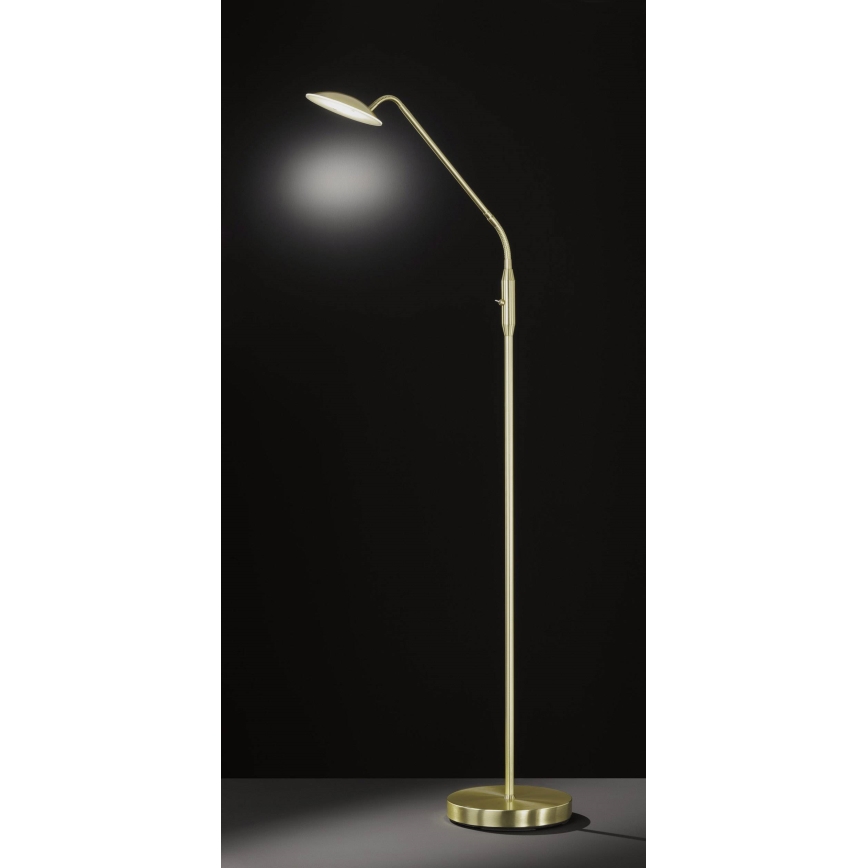Wofi 3446.01.32.7000 - Светодиодный торшер с регулированием яркости ORTA LED/12W/230V латунь