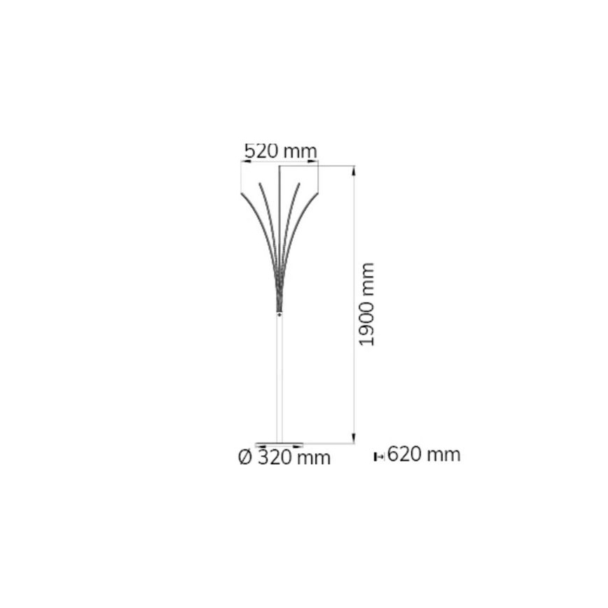 Wofi 3557.05.01.0000 - LED Торшер з регулюванням яскравості BENETT LED/24W/230V