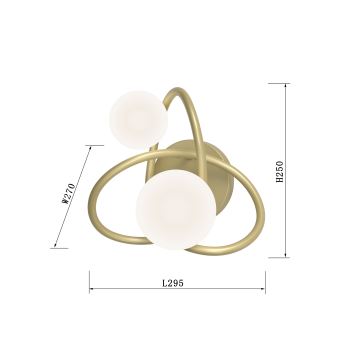 Wofi 4014-201 - Светодиодный настенный светильник NANCY 2xG9/3,5W/230V золотистый/белый